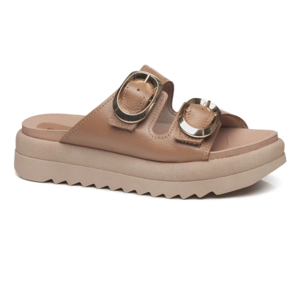 Tamanco Birken Pegada Feminino em Couro Caramelo 234405-03