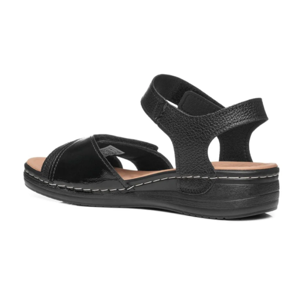 Sandália Feminina Pegada em Couro Pegada Preto 233814-03