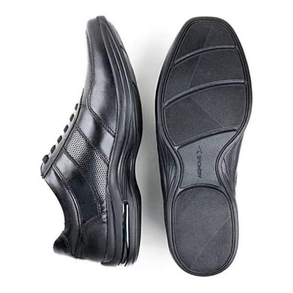 Sapato Masculino Social Pipper em Couro Cadarço Fantasia Preto 53104PC 2701