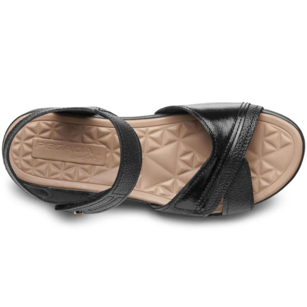 Sandália Feminina Pegada em Couro Pegada Preto 233814-03