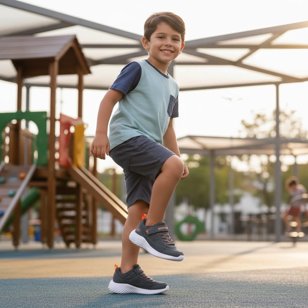 Tênis Skechers Infantil Bounder Quantarun Cinza 403905L - Imagem 6
