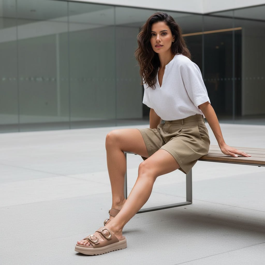Tamanco Birken Pegada Feminino em Couro Caramelo 234405-03 - Imagem 8