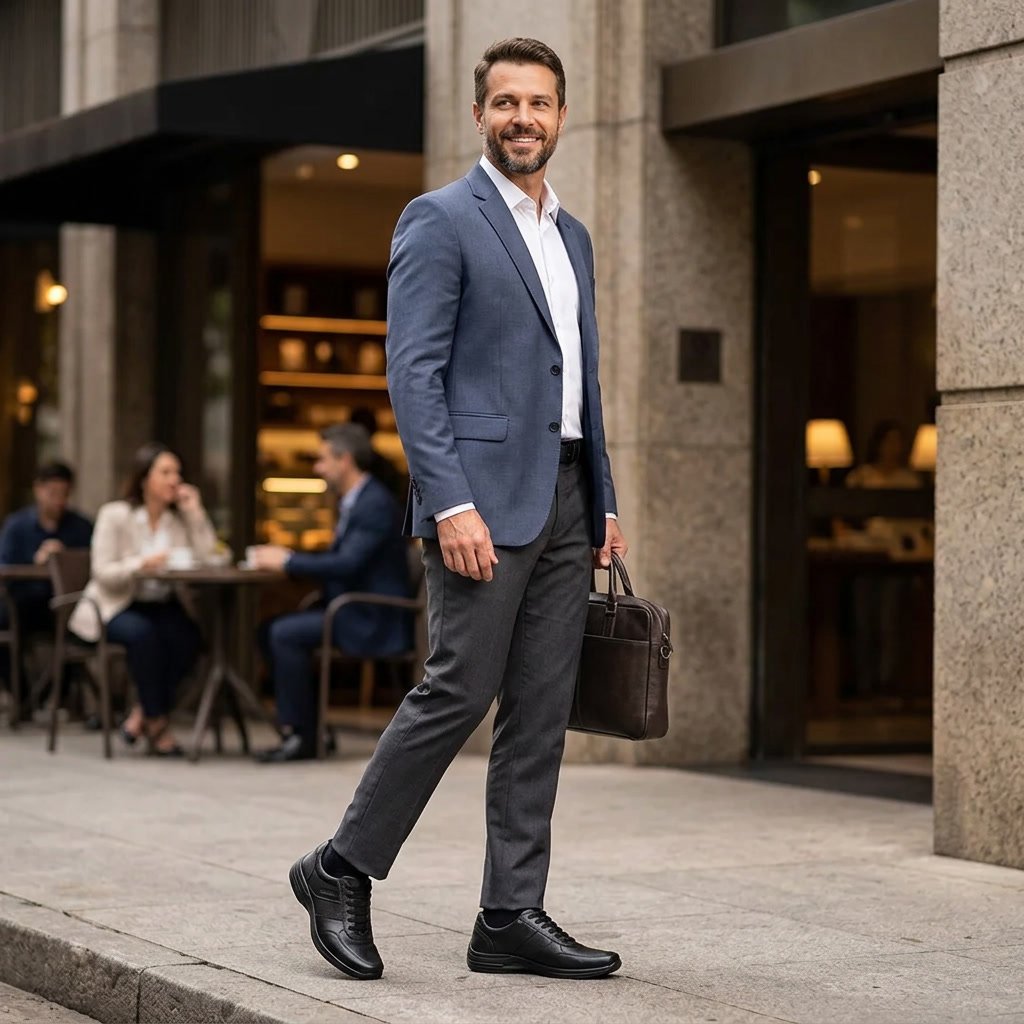 Sapato Masculino Social Pipper em Couro Cadarço Fantasia Preto 53104PC 2701 - Imagem 10