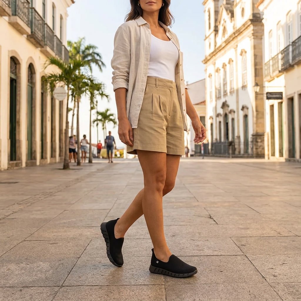 Tênis Piccadilly Slip On Feminino Casual 970131 Preto - Imagem 7