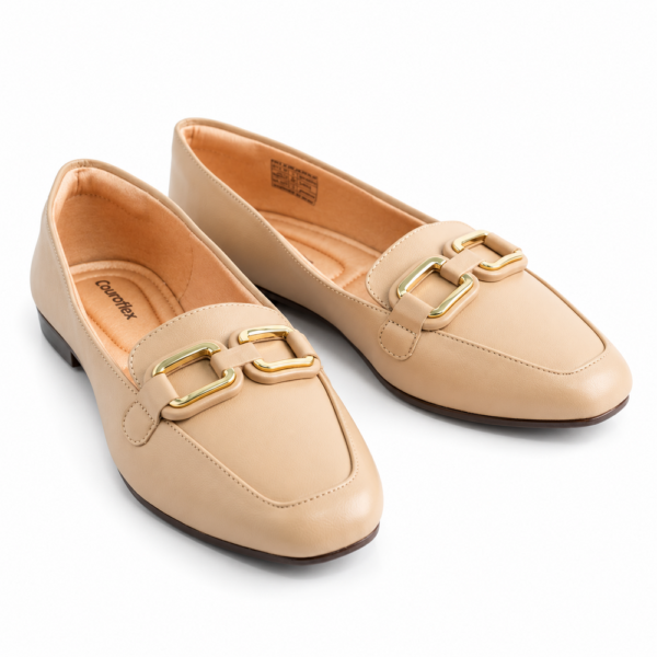 Sapatilha Feminina Couroflex Napa Nude 565.6009