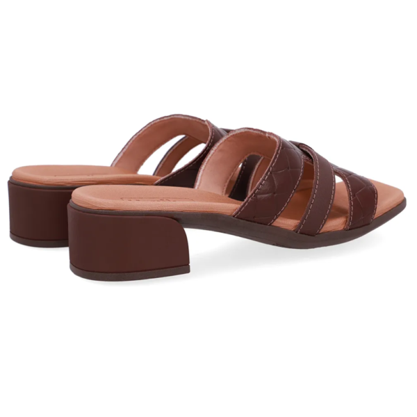 Tamanco Feminino Usaflex em Couro Marrom AN27009