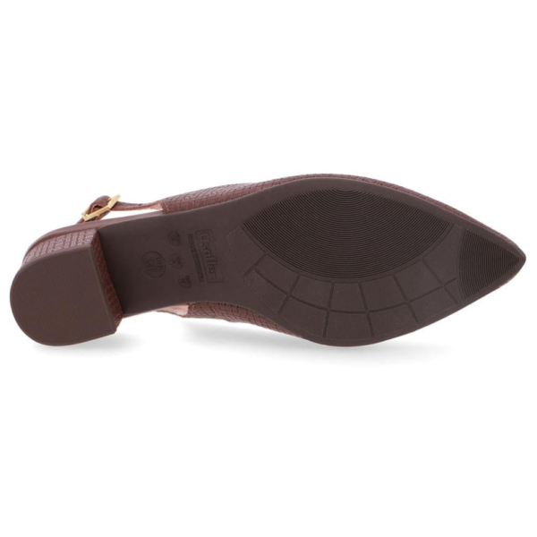 Slingback Usaflex em Couro Pinhão UD24004