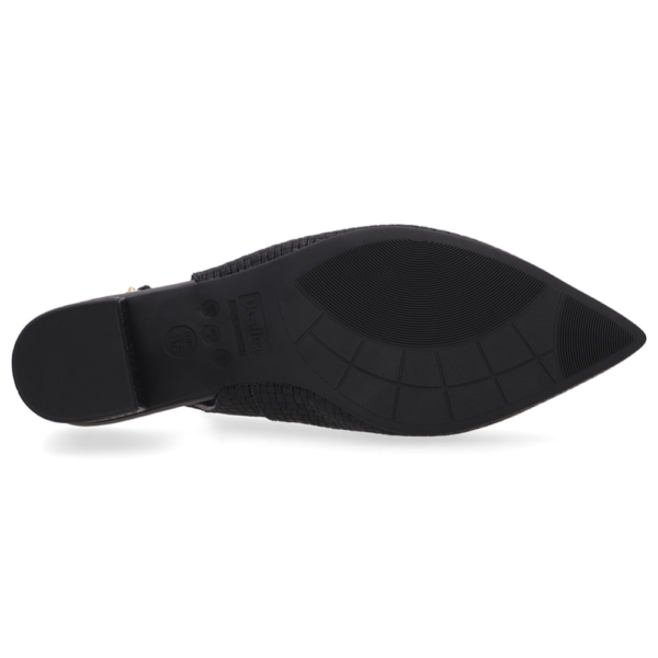 Slingback Usaflex em Couro Preto UD24004