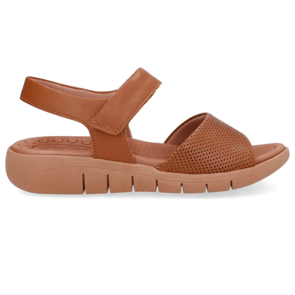 Sandália Feminina Usaflex em Couro Marrom UD17001