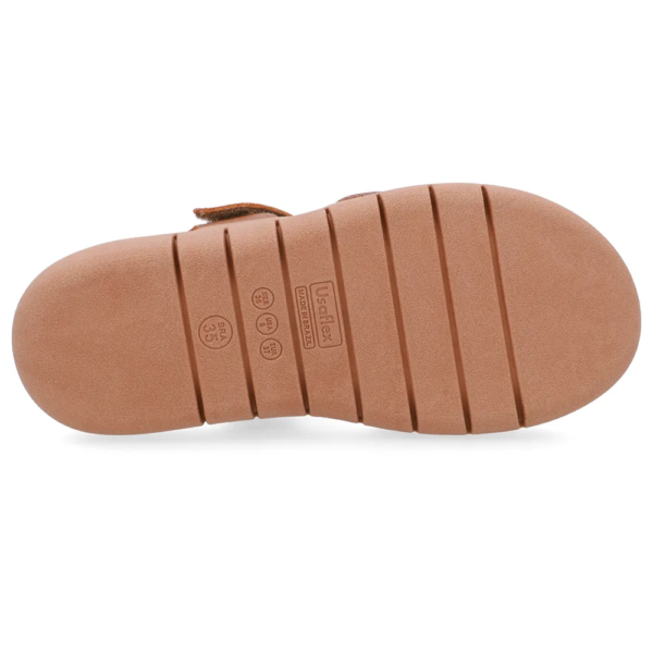 Sandália Feminina Usaflex em Couro Marrom UD17001