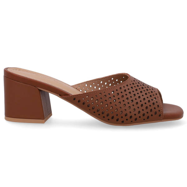 Tamanco Feminino Usaflex em Couro Marrom UD09001