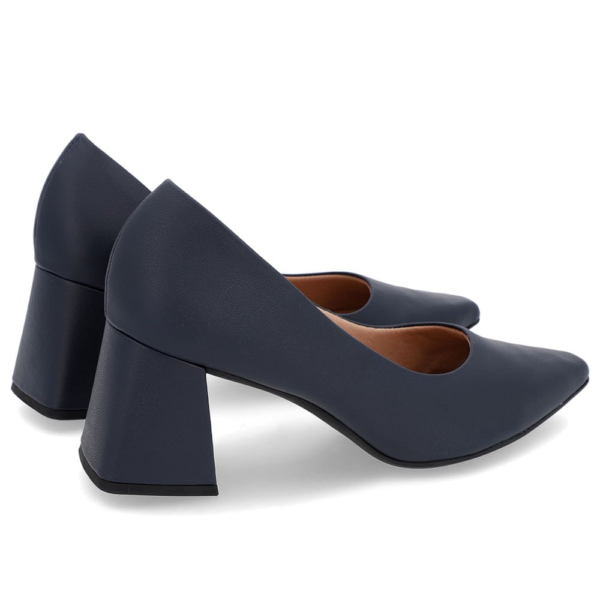 Scarpin Feminino Usaflex Salto Médio em Couro Azul EP05001