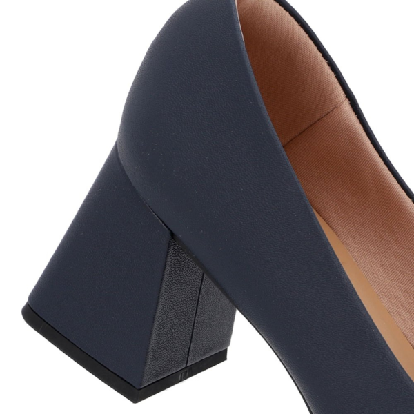 Scarpin Feminino Usaflex Salto Médio em Couro Azul EP05001