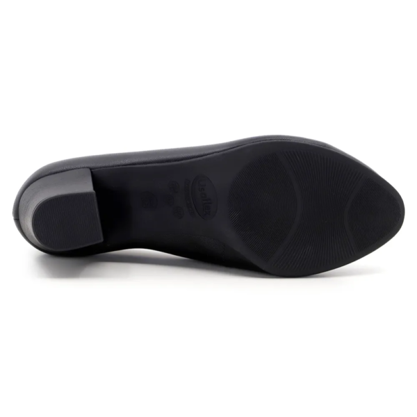 Scarpin Feminino Usaflex Salto Médio em Couro Preto Q6692