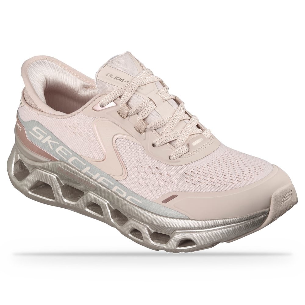 Tênis Feminino Skechers Glide-Step Altus Starlight Bege e Dourado 150514 - Imagem 2