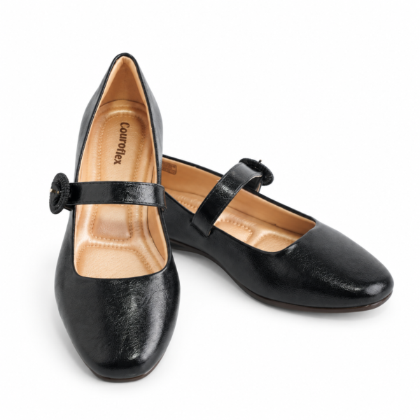 Sapatilha Feminina Couroflex Boneca Preta 565.6104