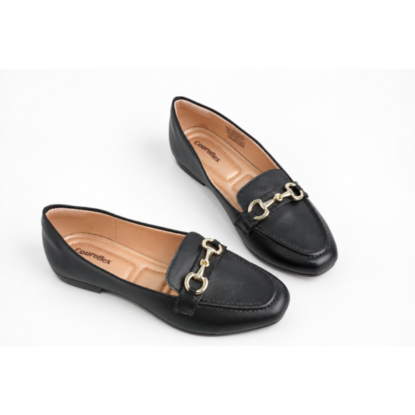Sapatilha Feminina Couroflex Preto 5565.5573
