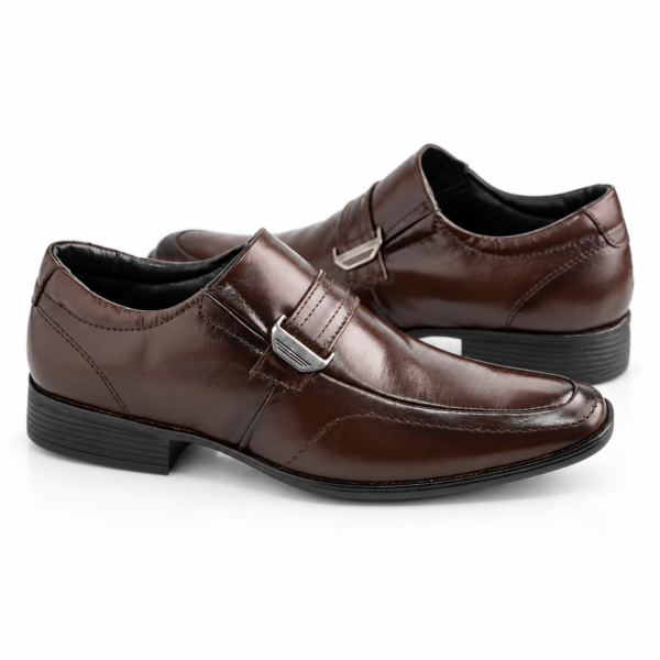 Sapato Masculino Social Pipper Lorde em Couro Café 555305