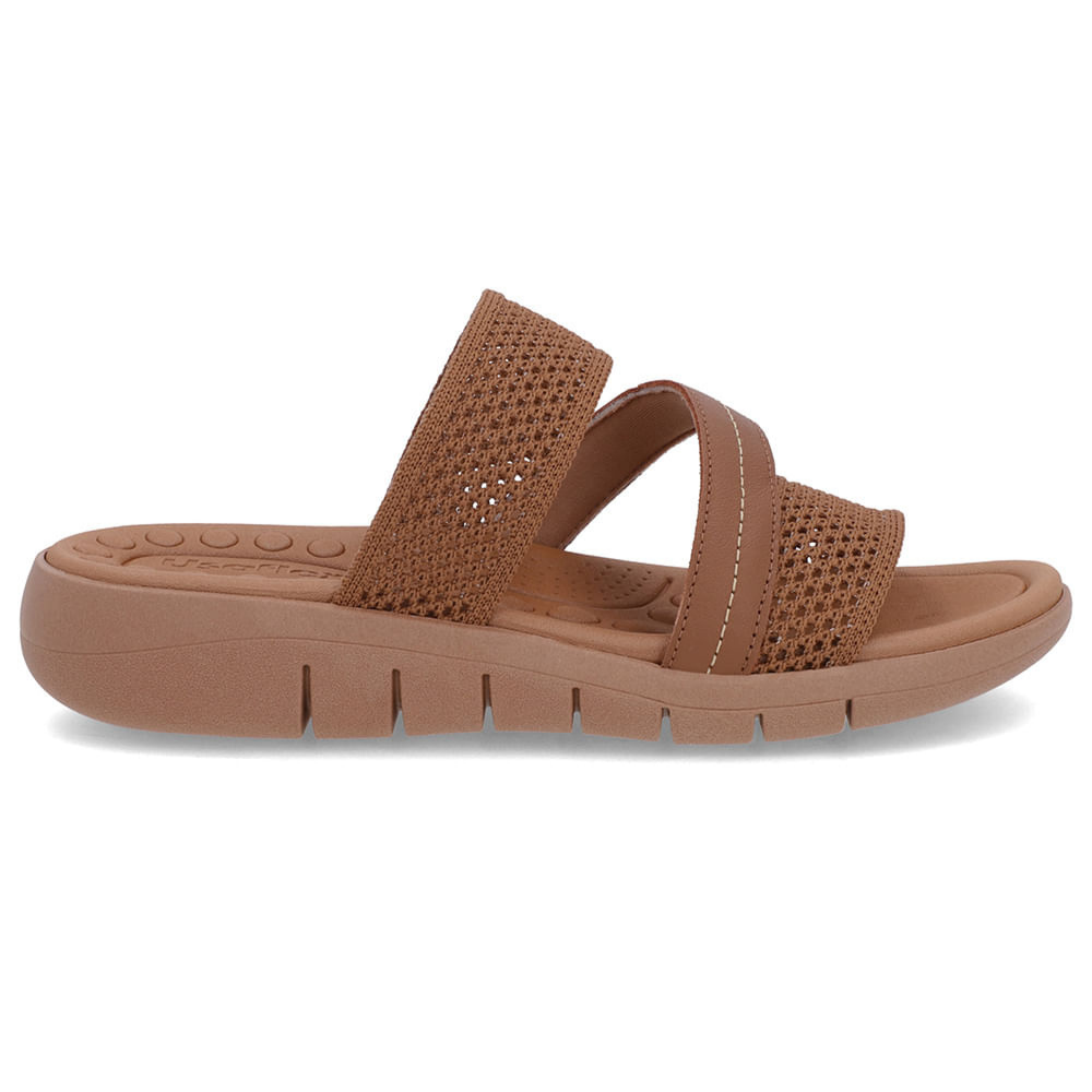 Tamanco Feminino Usaflex em Tricot Marrom UC08007