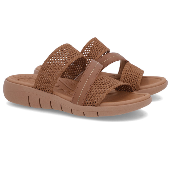 Tamanco Feminino Usaflex em Tricot Marrom UC08007