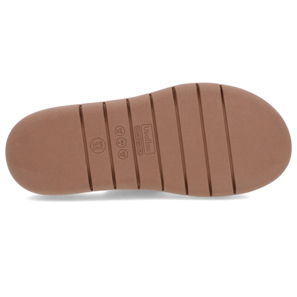 Tamanco Feminino Usaflex em Tricot Marrom UC08007