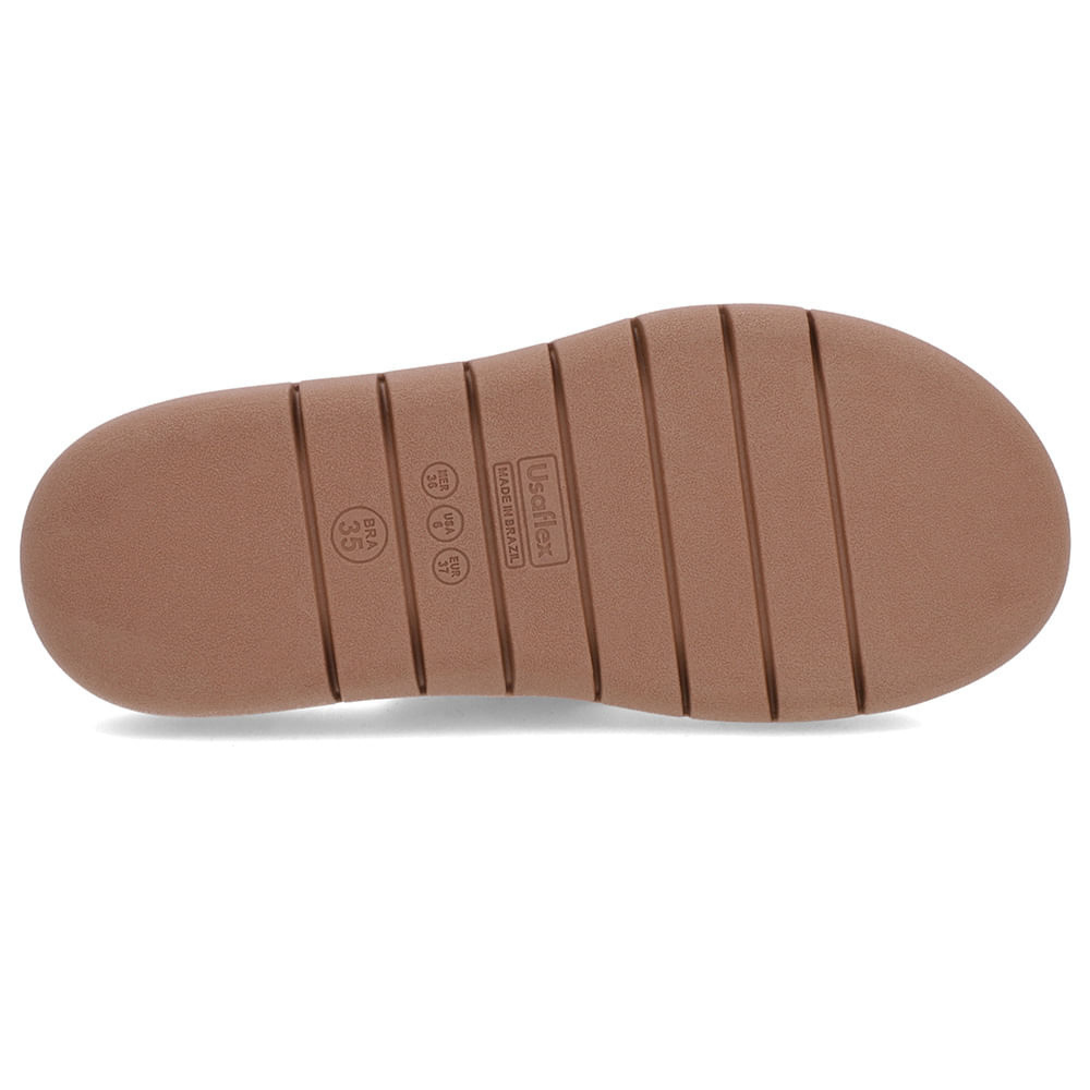 Tamanco Feminino Usaflex em Tricot Marrom UC08007 - Imagem 5