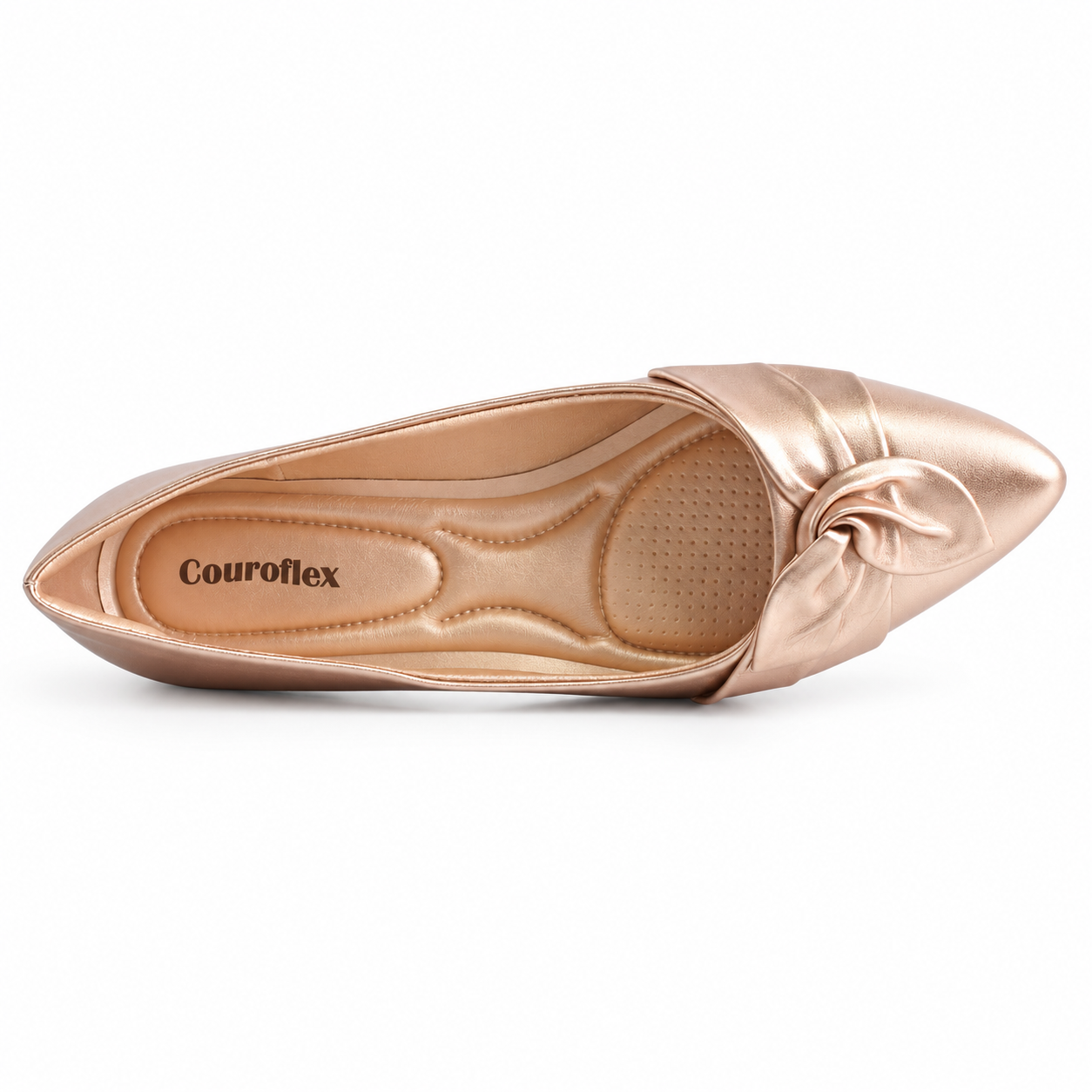 Sapatilha Feminina Couroflex Metalizado Rose 574.6095 - Imagem 3