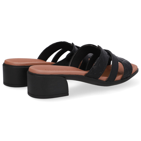 Tamanco Feminino Usaflex em Couro Preto AN27009