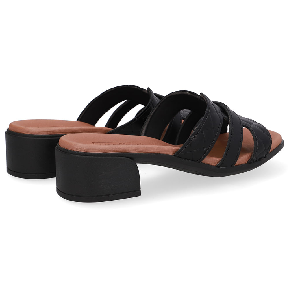 Tamanco Feminino Usaflex em Couro Preto AN27009 - Imagem 4
