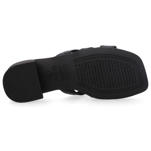 Tamanco Feminino Usaflex em Couro Preto AN27009