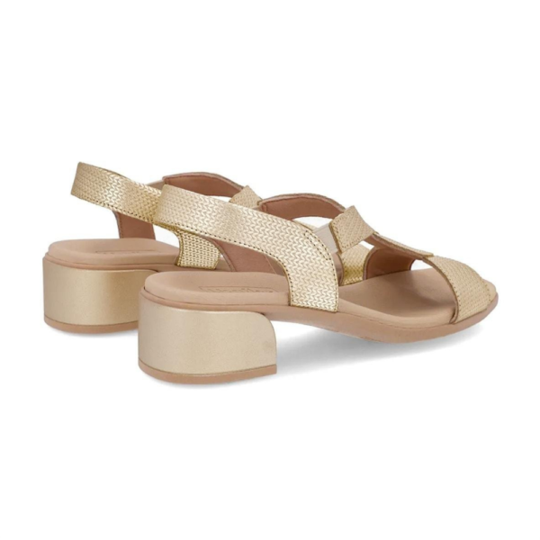 Sandália Feminina Usaflex em Couro Dourada AN27003