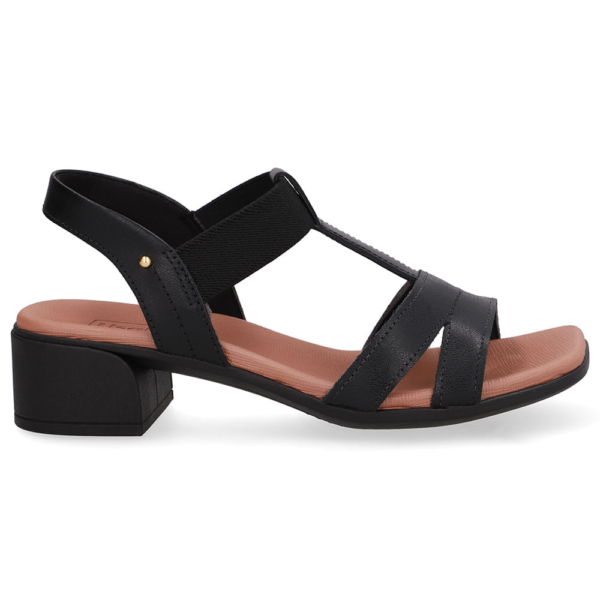 Sandália Feminina Usaflex em Couro Preto AN27006