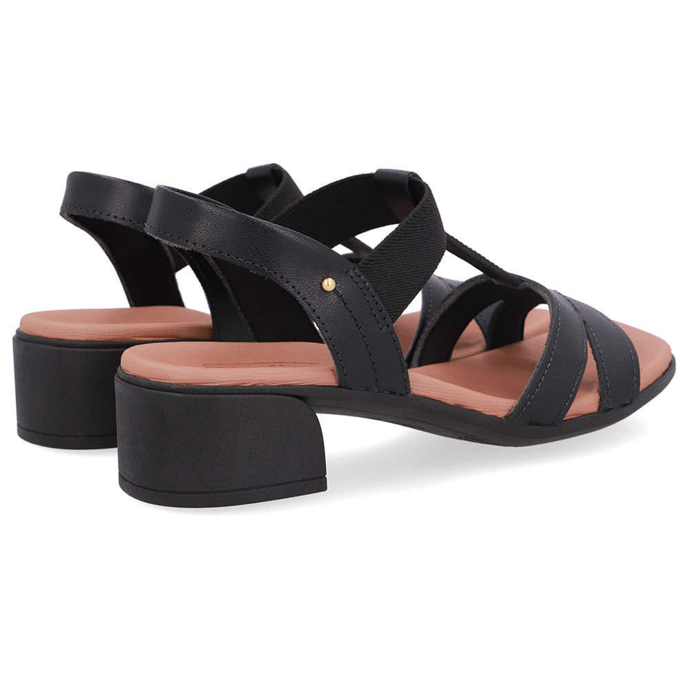 Sandália Feminina Usaflex em Couro Preto AN27006 - Imagem 3