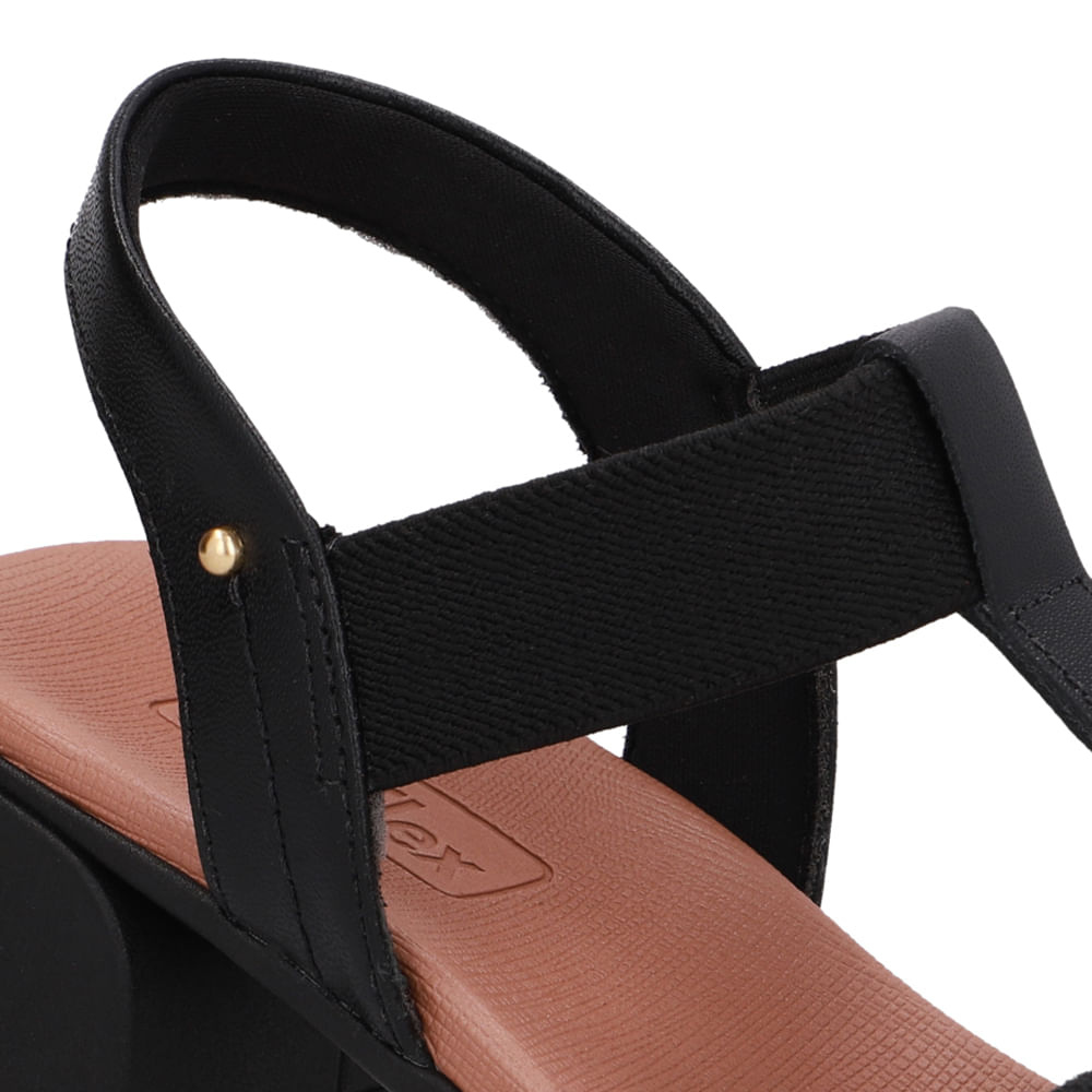 Sandália Feminina Usaflex em Couro Preto AN27006 - Imagem 4