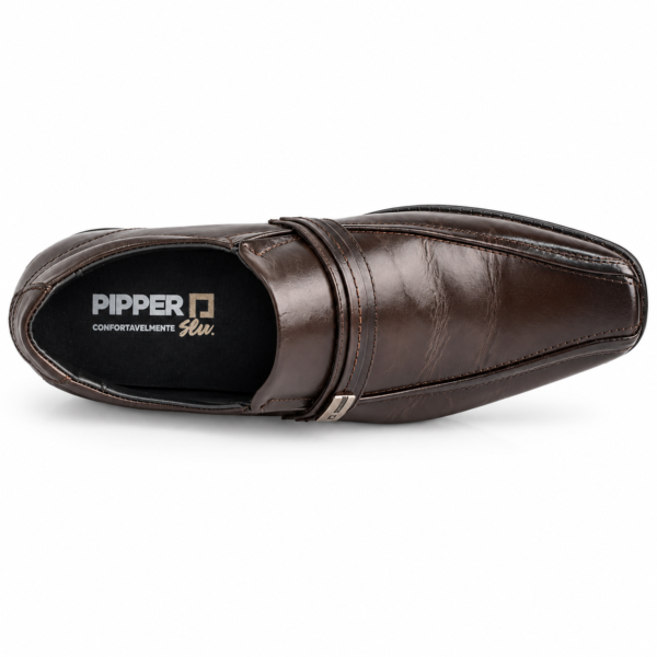 Sapato Masculino Social Pipper Duke em Couro Café 590219