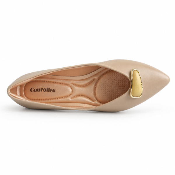 Sapatilha Feminina Couroflex Bege 574.6068