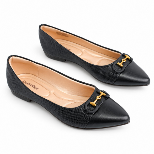 Sapatilha Feminina Couroflex Preto 574.6046