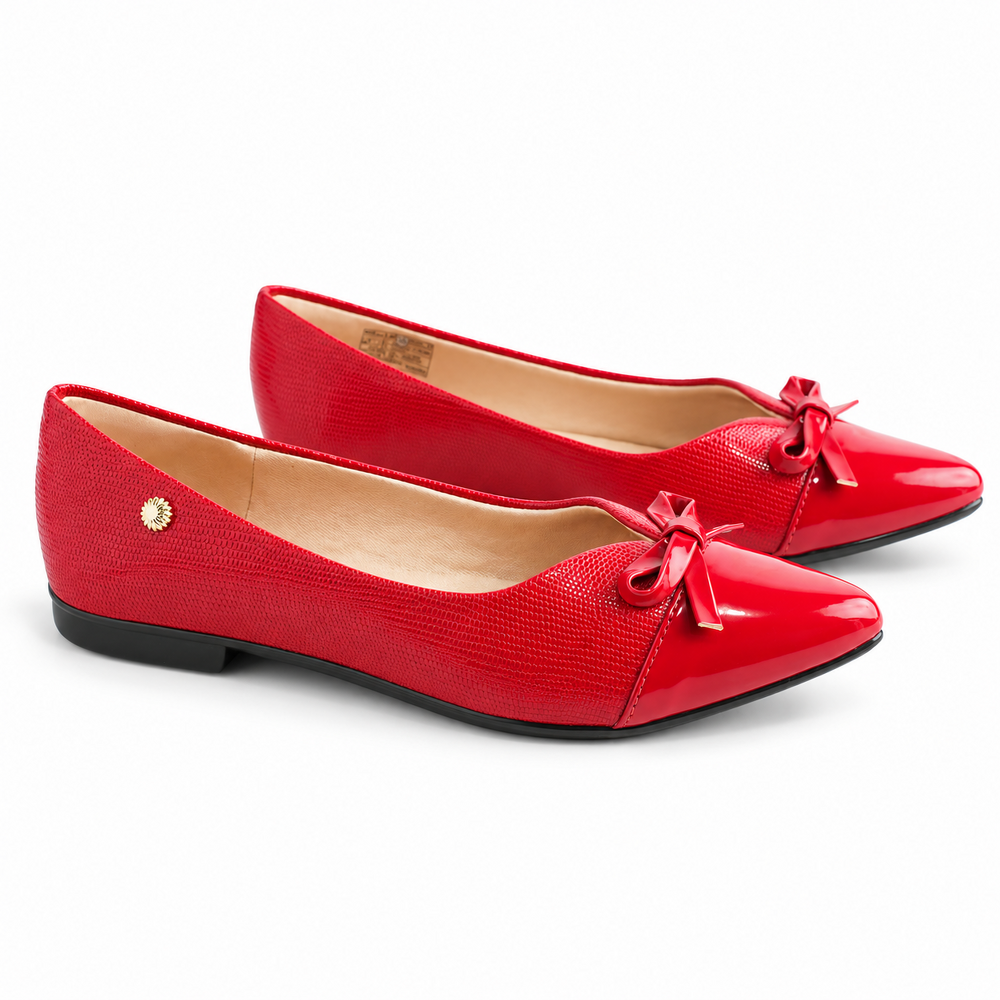 Sapatilha Feminina Couroflex Vermelha 574.6081 - Imagem 3
