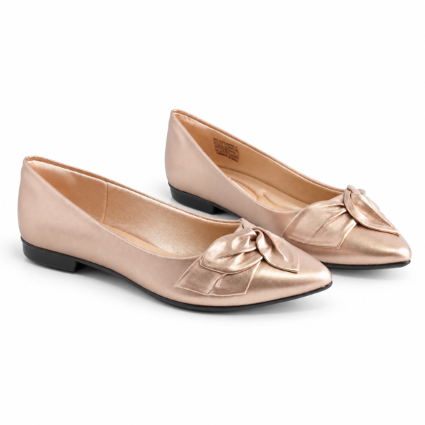 Sapatilha Feminina Couroflex Metalizado Rose 574.6095