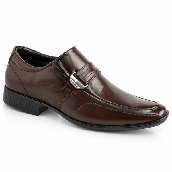 Sapato Masculino Social Pipper Lorde em Couro Café 555305