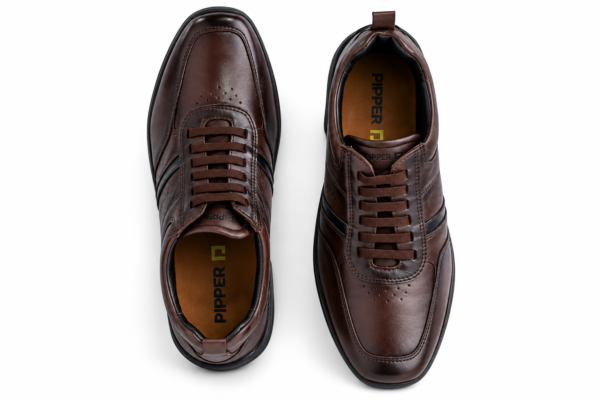 Sapato Masculino Social Pipper Hawk em Couro Café 553108