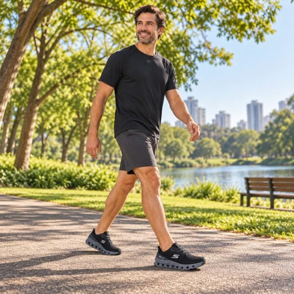Tênis Masculino Skechers Slip-ins Arch Fit Glide-Step Pro Preto e Cinza 233110-BKCC