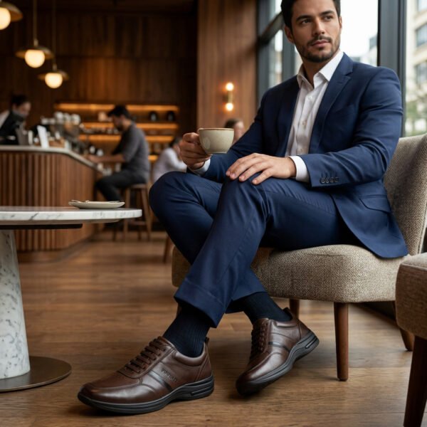 Sapato Masculino Social Pipper Hawk em Couro Café 553108