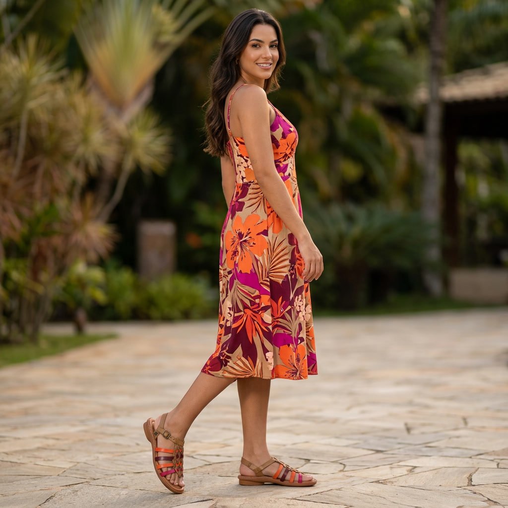 Sandália Feminina Rasteira em Couro New Face Ambar Fiore 37321 - Imagem 9