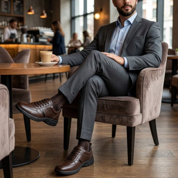 Sapato Masculino Social Pipper Hawk em Couro Café 553108