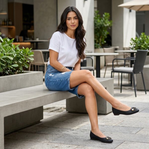 Sapatilha Feminina Couroflex Preta 565.6043