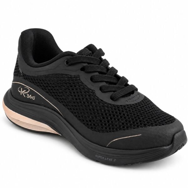 Tênis Infantil Menina Kidy K360 Super Leve Preto/Bronze 32700233516
