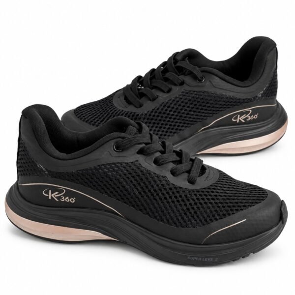Tênis Infantil Menina Kidy K360 Super Leve Preto/Bronze 32700233516