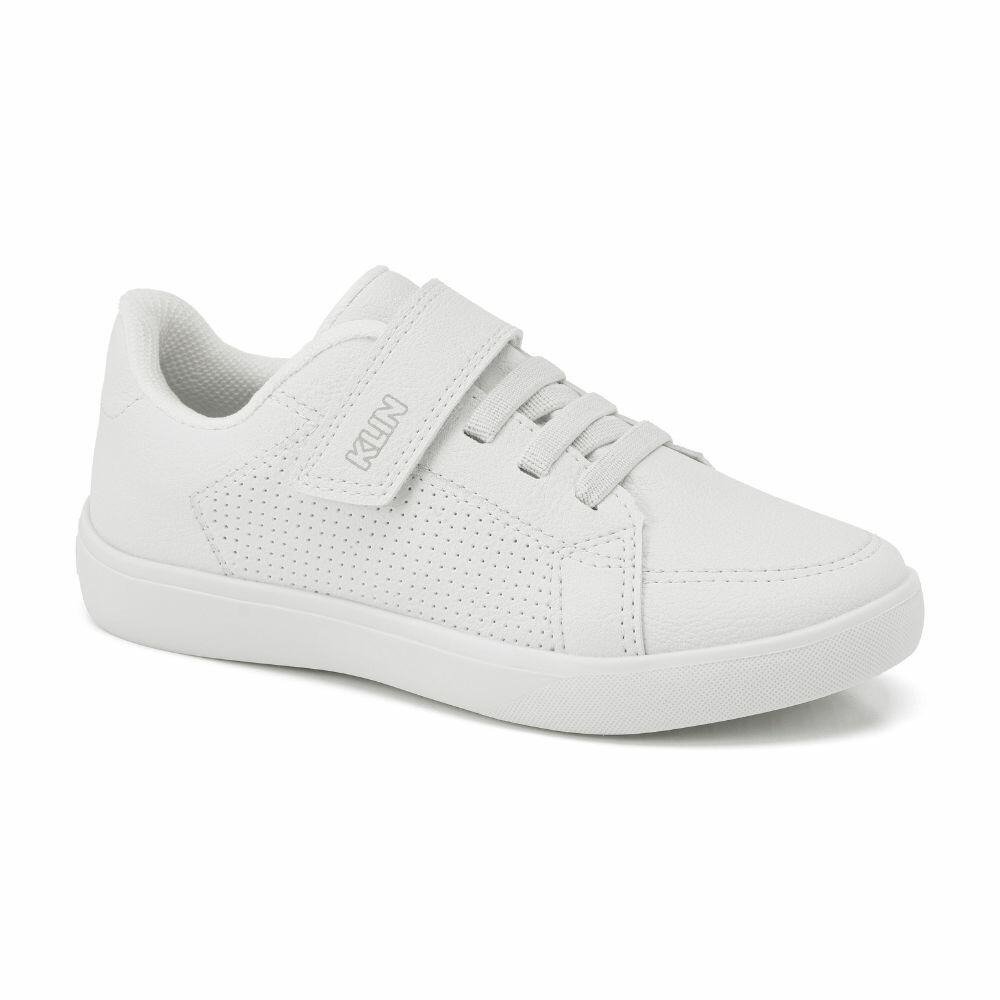 Tênis Klin College branco com elástico e velcro — foto 1