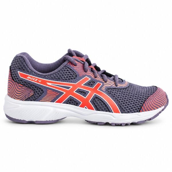 Tênis Asics Buzz 4 GS Infantil Roxo e Coral 1014A358